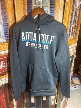 Denver CO Aqua Golf Men's Black Hoodie
